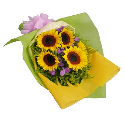 Hand bouquet girasol