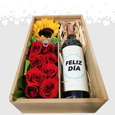 Regalo Con Flores Y Vino Para San Valentín A Domicilio En Bogotá 