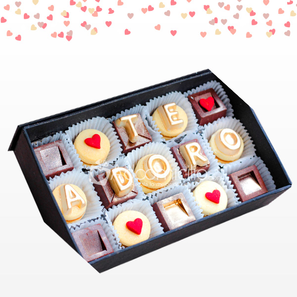 Te Adoro Caja De Alfajores Y Bombones De Chocolate Regalos Amor Y Amistad A Domicilio En Medellin