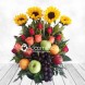 Floristeria a domicilio en Barranquilla Floral de girasoles y frutas