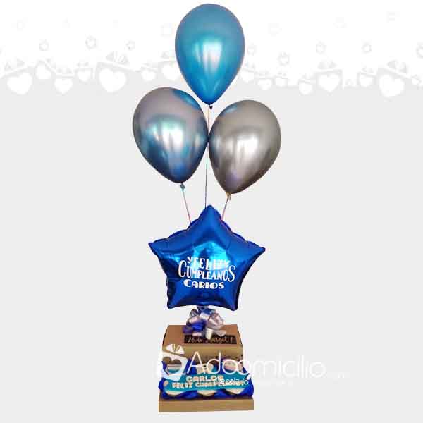 Caja De Regalos Cupcakes x 6 Personalizables Con Globos A Domicilio En Popayan