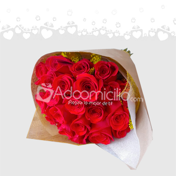 Arreglos florales a domicilio en Cali Bouquet por 15 rosas