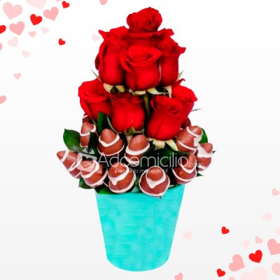 Dulce Amor Mio Regalos De Amor Y Amistad Fresas Con Chocolate Y Rosas A Domicilio En Barranquilla Pedido Con Un Dia De Anticipación