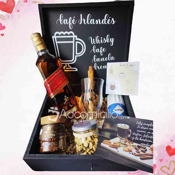 Caja coctelera Café Irlandés Regalos Amor Y Amistad A Domicilio En Bogotá Pedido Con Un Dia De Anticipado